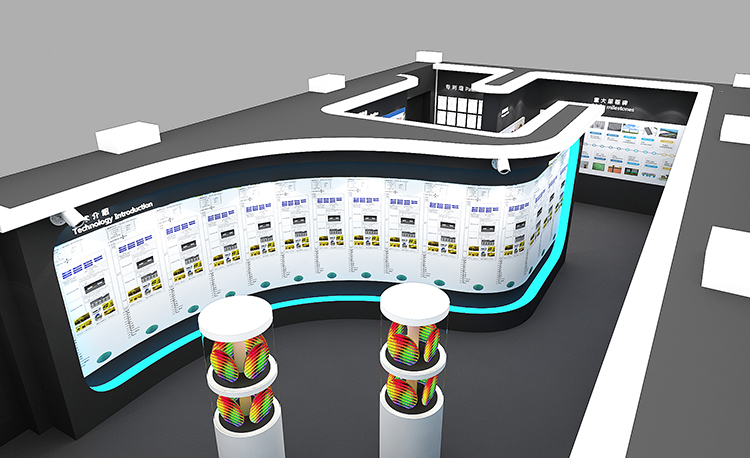 華天科技展廳設(shè)計案例3