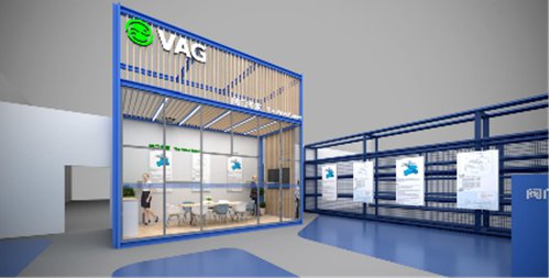 VAG內部展廳裝飾創(chuàng)意設計方案的側面圖